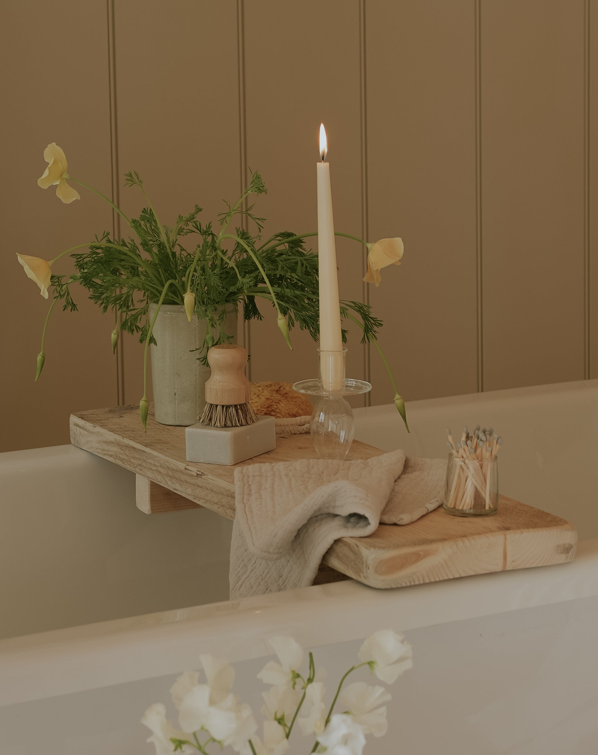 Hand Blown Glass Candle Stick