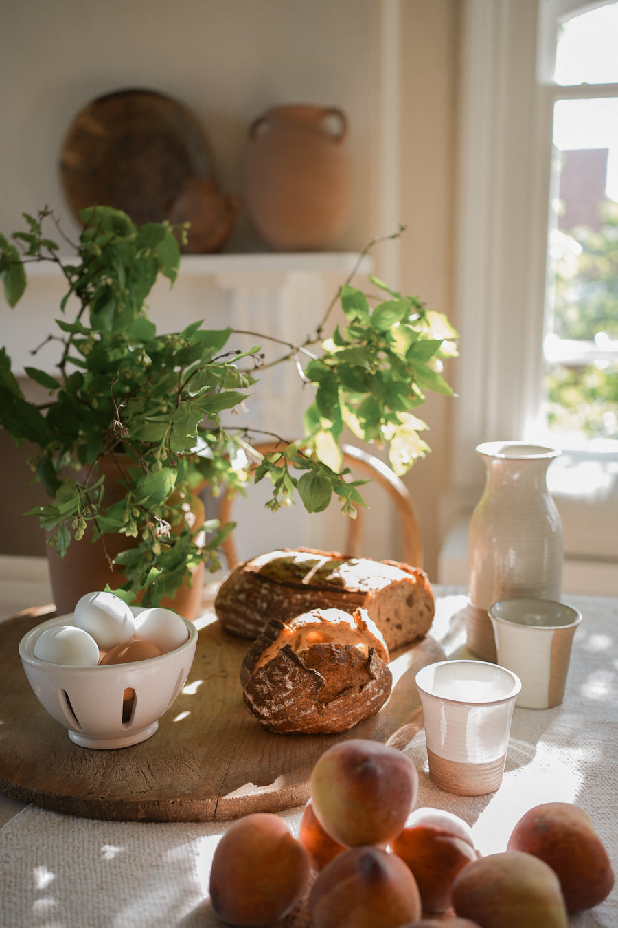 Stoneware Cup | set of 4 Milk White