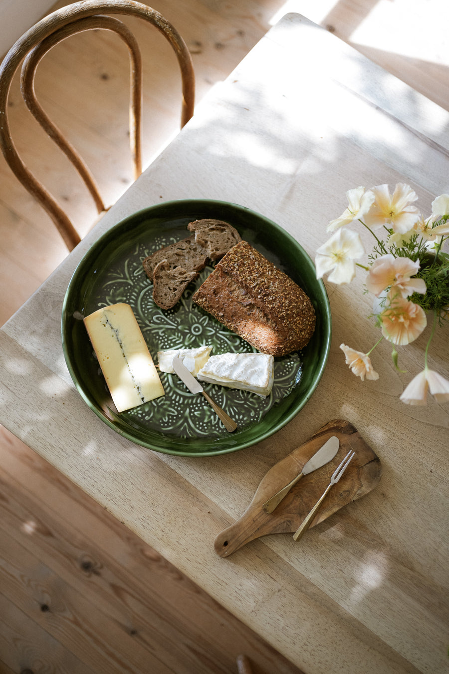 Round Enamel Platter - Forest