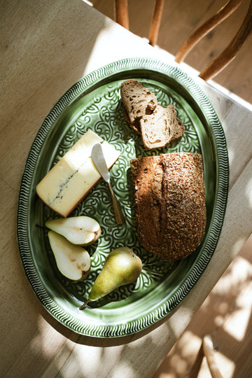 Enamel Platter Oval - Forest