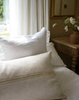 The Carbis Bay Cushion Antique Cream - Triple Stripe