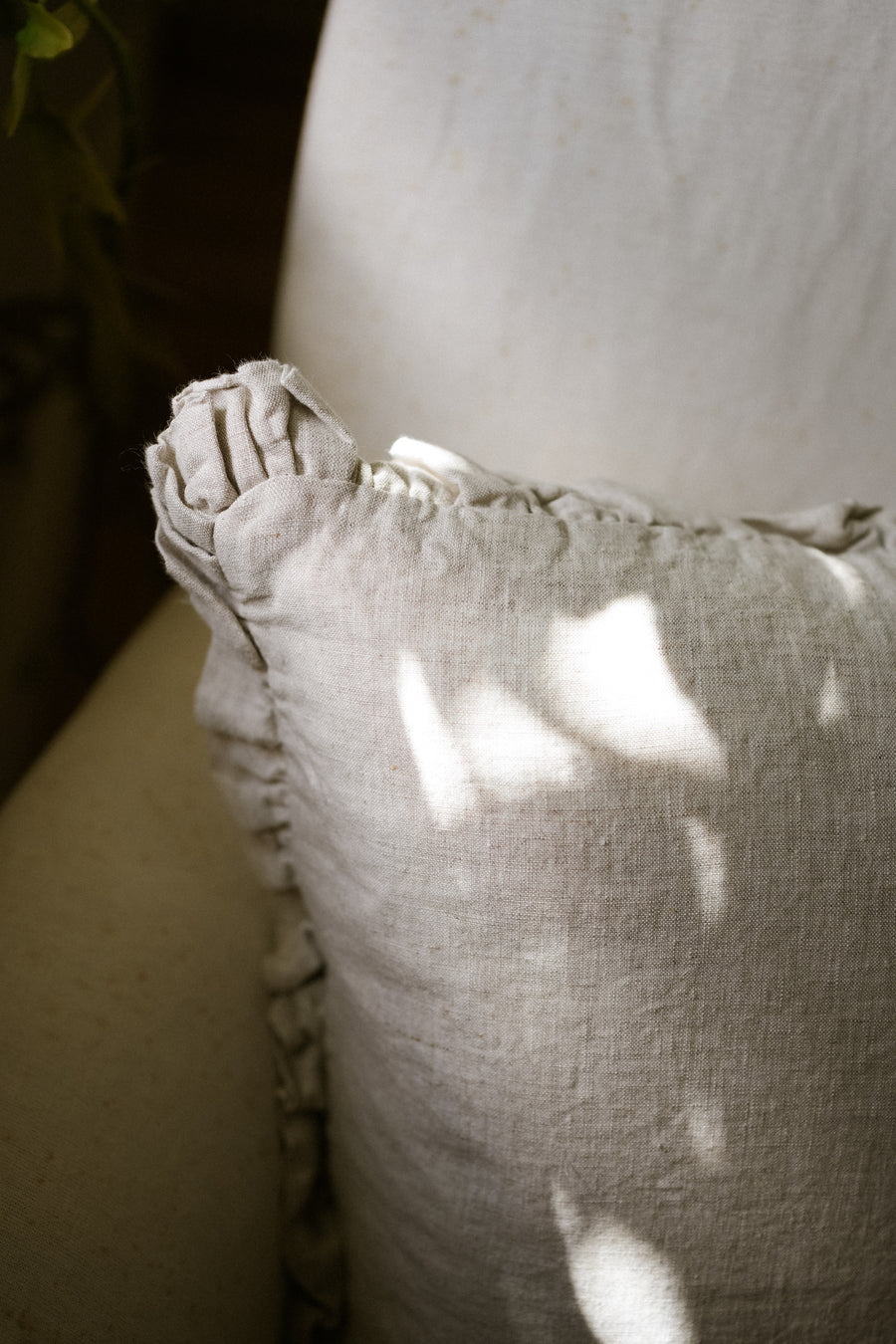 The Brighton Pavilion Natural Washed Linen Cushion 40x40cm