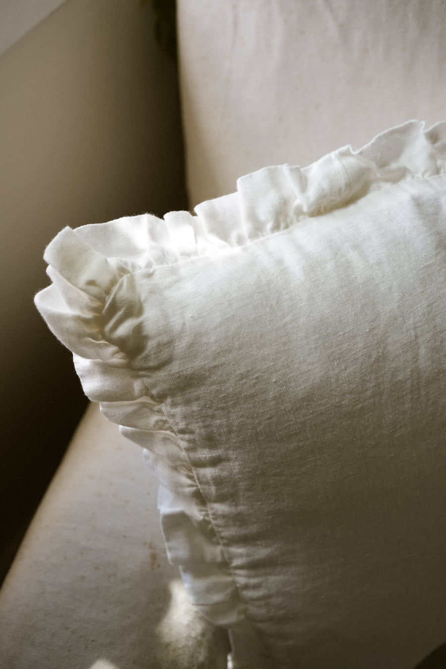 The Brighton Pavilion White Washed Linen Cushion - 40x40cm