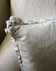 The Oxford Pinstripe Washed Linen Cushion