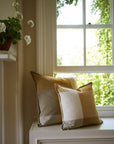 Herb Giant Check Cushion, 60x60 Mustard