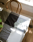 Herb Giant Check Tablecloth Black