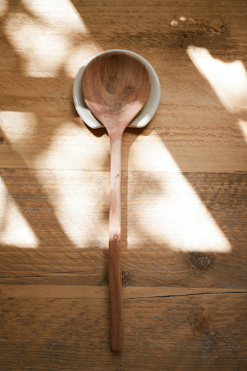 Acacia Wood Round Spoon