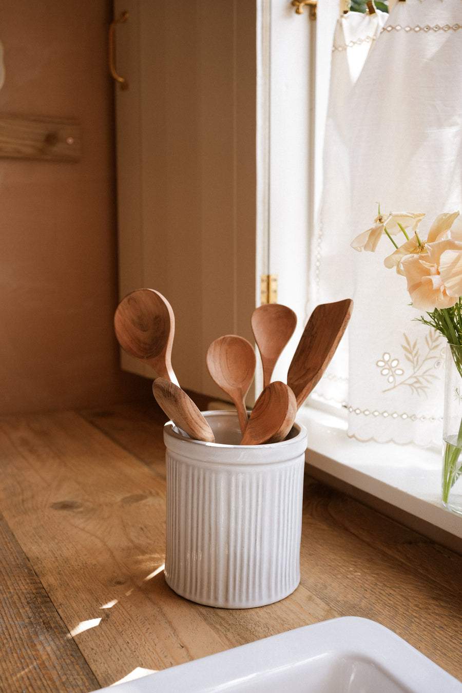 Acacia Wood Round Spoon