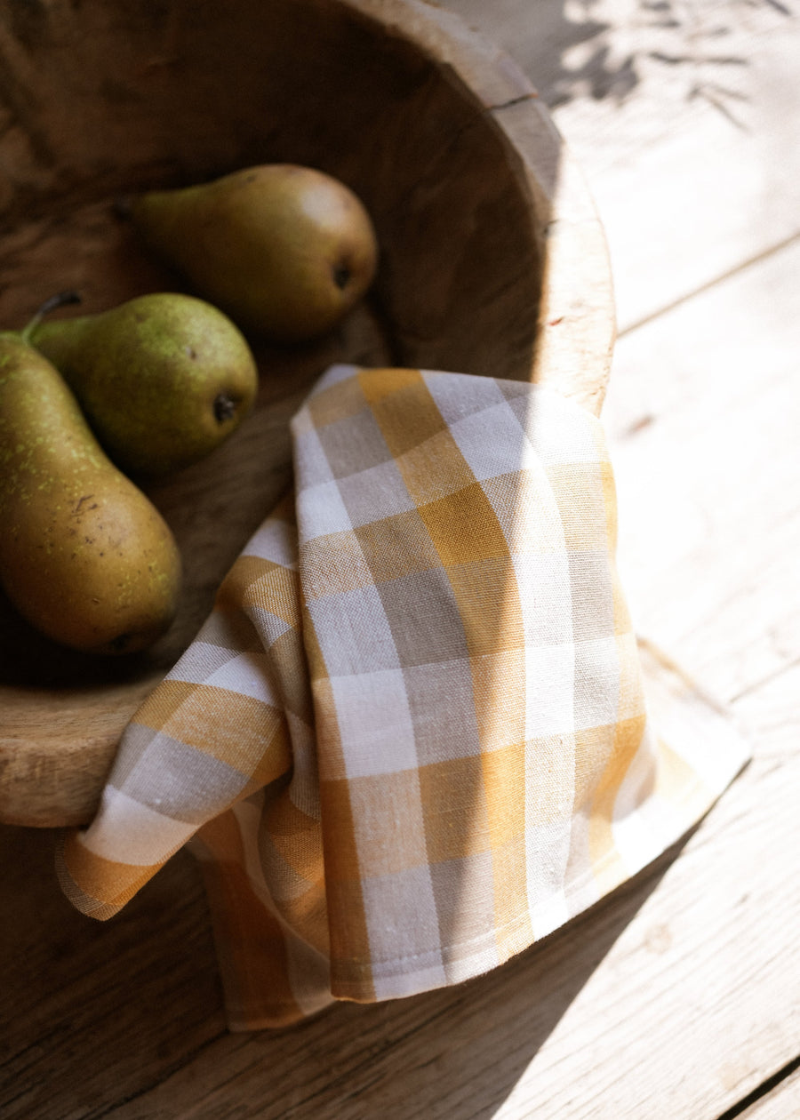Herb Giant Check Napkin Mustard
