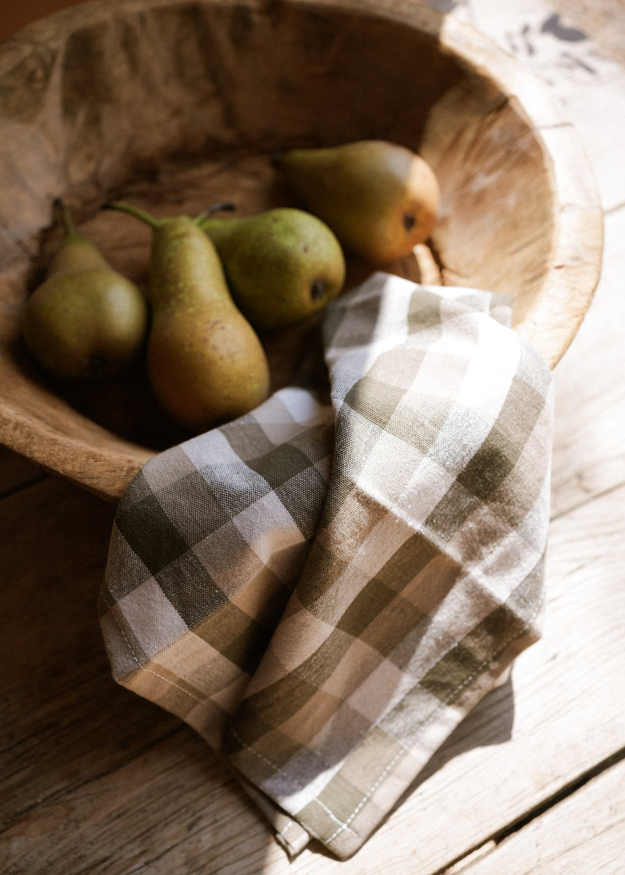 Herb Giant Check Napkin Green