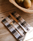 Herb Giant Check Napkin Black
