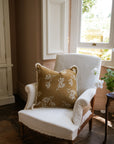 Olive Grove Print Cushion | Mustard