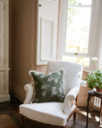Olive Grove Print Cushion | Green