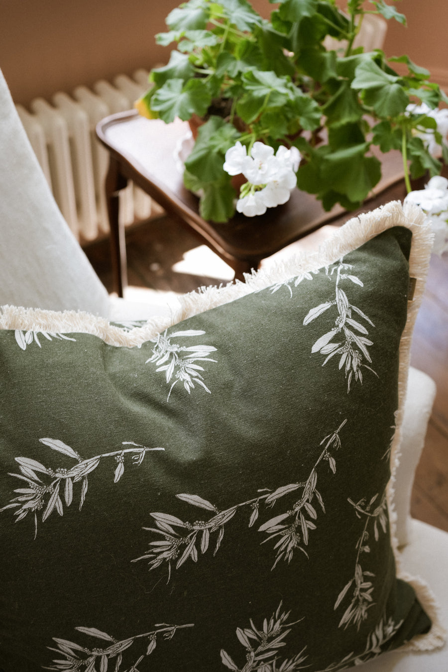 Olive Grove Print Cushion 50 x 50 cm Green