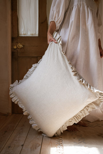 The Brighton Pavilion Natural Washed Linen Cushion