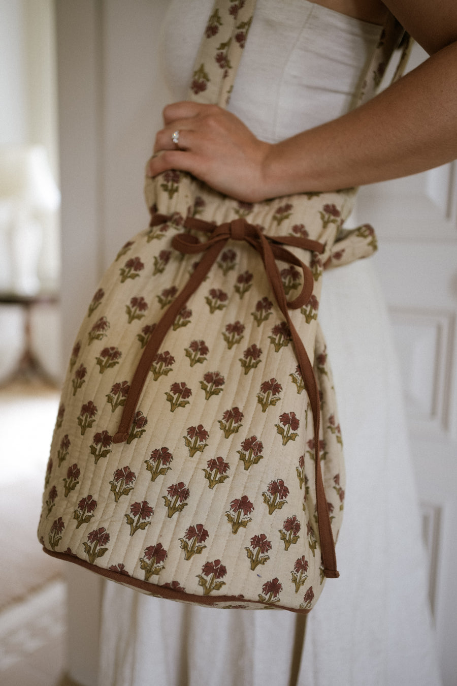 Blockprint Duffle Bag - Tulip