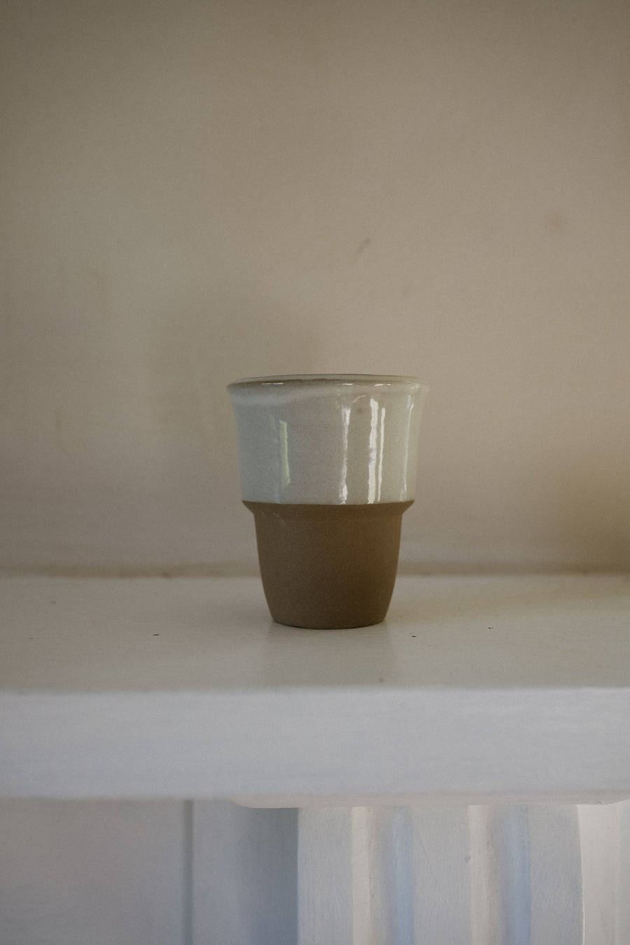 Stoneware Coffee Beaker - Milk White