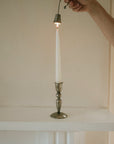 Antique Silver Hammered Candlestick - Small (in Cotton bag)