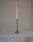 Antique Silver Hammered Candlestick - Large (in Cotton bag)