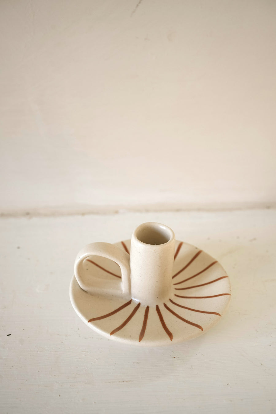 Wee Willy Winkee Candle Holder | Ginger Pinstripe