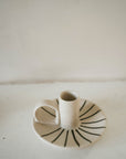 Wee Willy Winkee Candle Holder | Pebble pinstripe