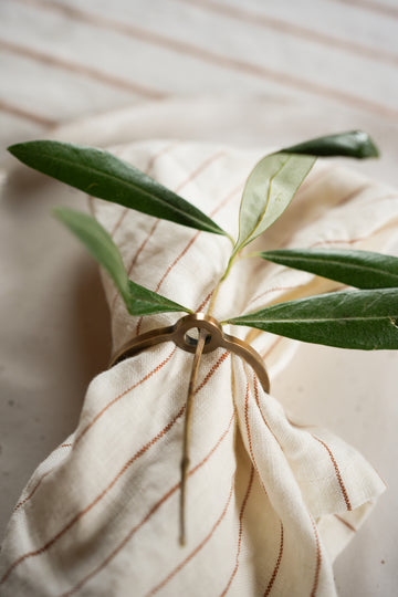 Brass O Napkin Ring Set of 4