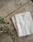 The Provence Stripe Napkins | Natural Wide Stripe