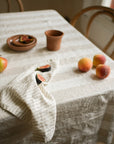 The Provence Stripe Napkins | Natural Wide Stripe