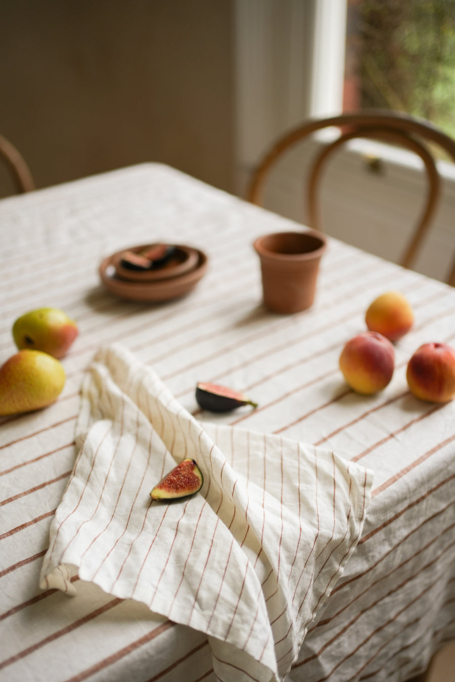 The Provence Stripe Tablecloth | Fine Ginger Stripe