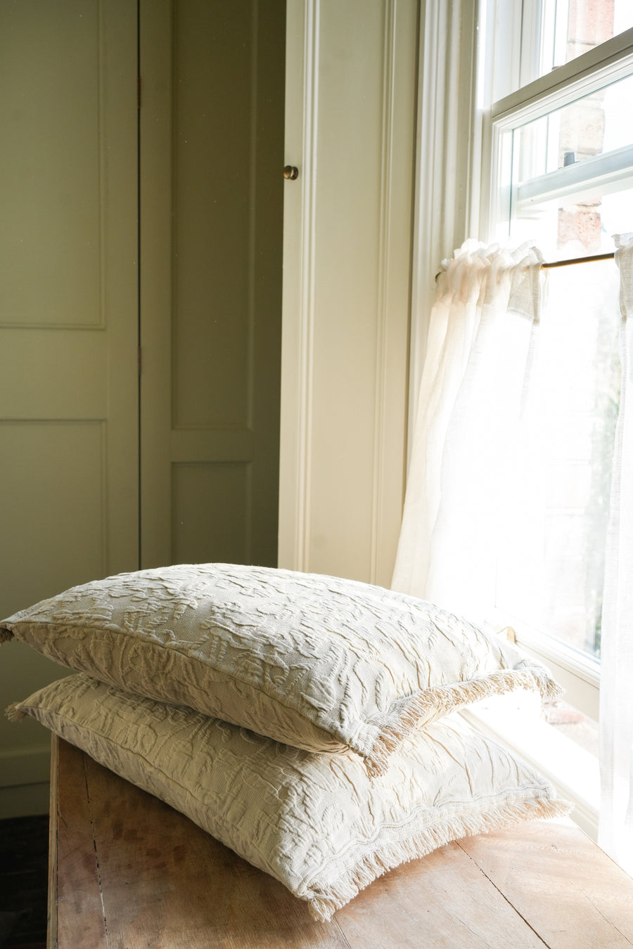 The Chatsworth Cushion | Faded Olive