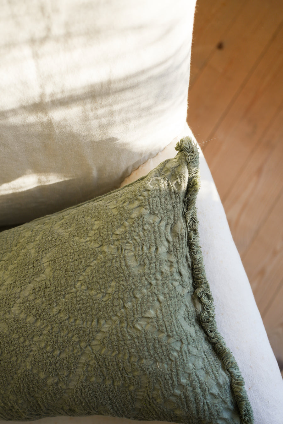 The Chantilly Cushion | Olive