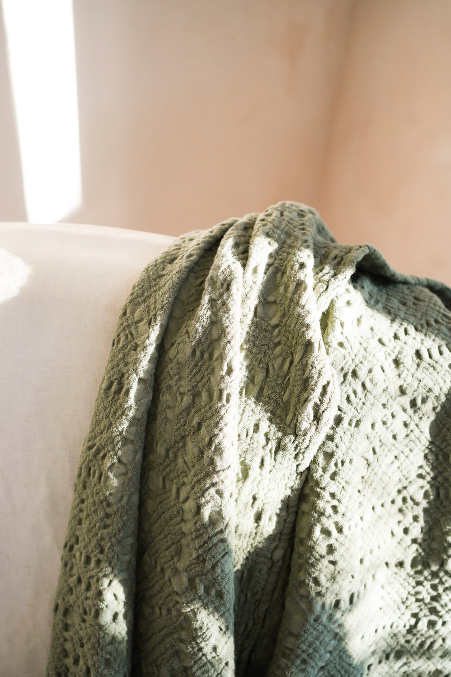 The Chantilly Throw | Olive