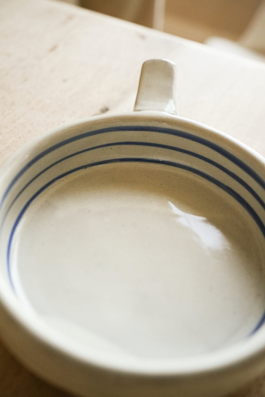 Hand Painted Breton Stripe Olive Dish - Ink
