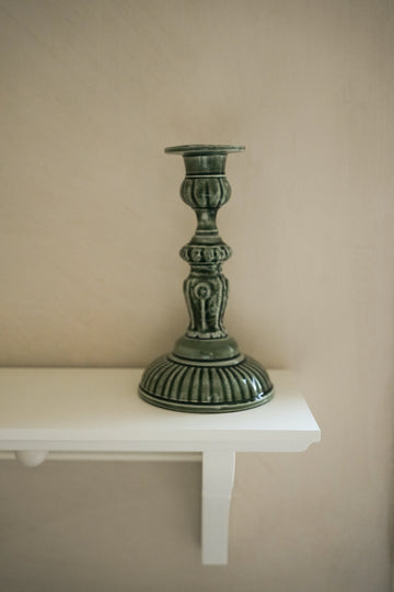 Enamel Candlestick Small - Forest