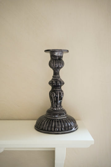 Enamel Candlestick Small - Slate