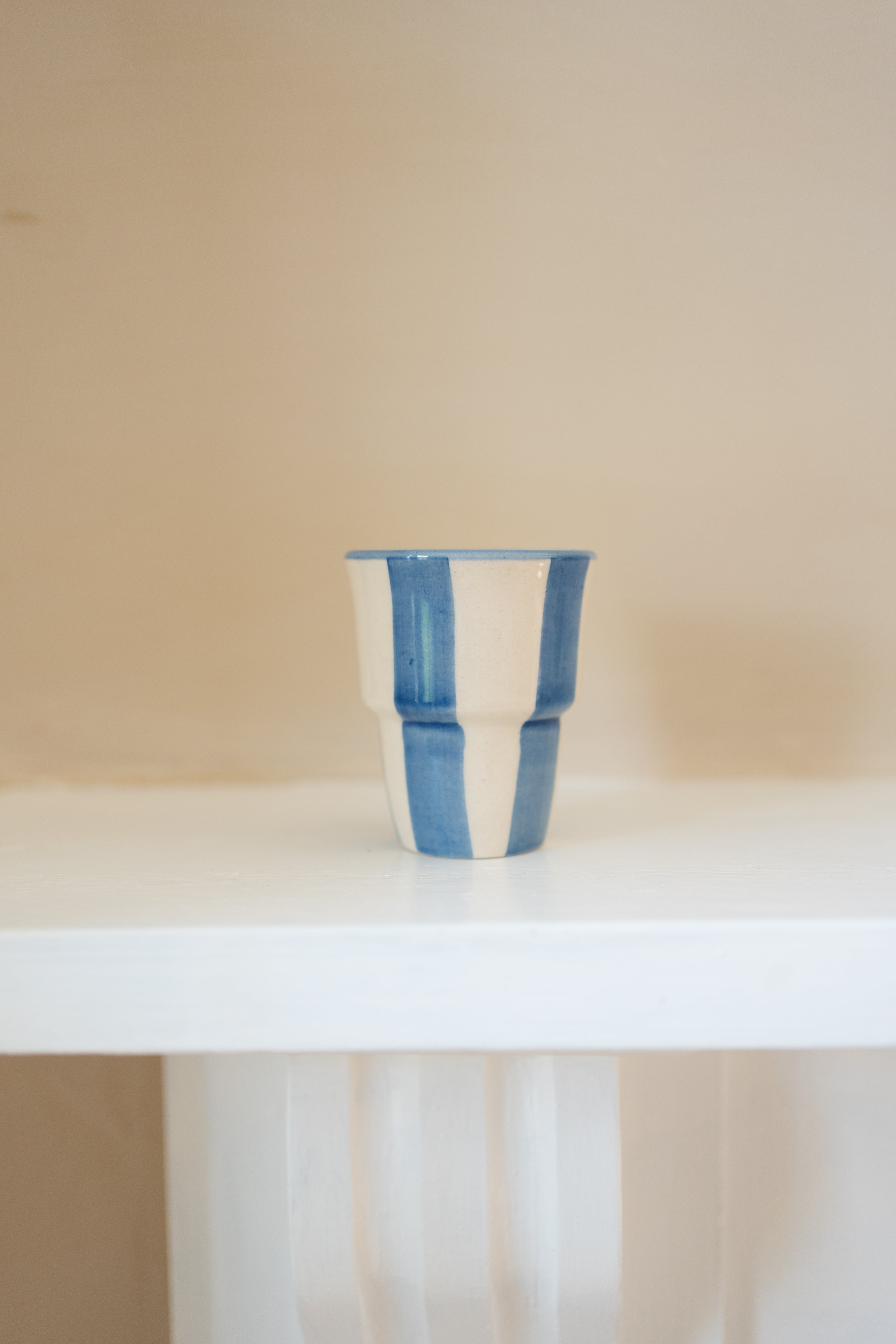 Washed Stripe Coffee Beaker | Ink