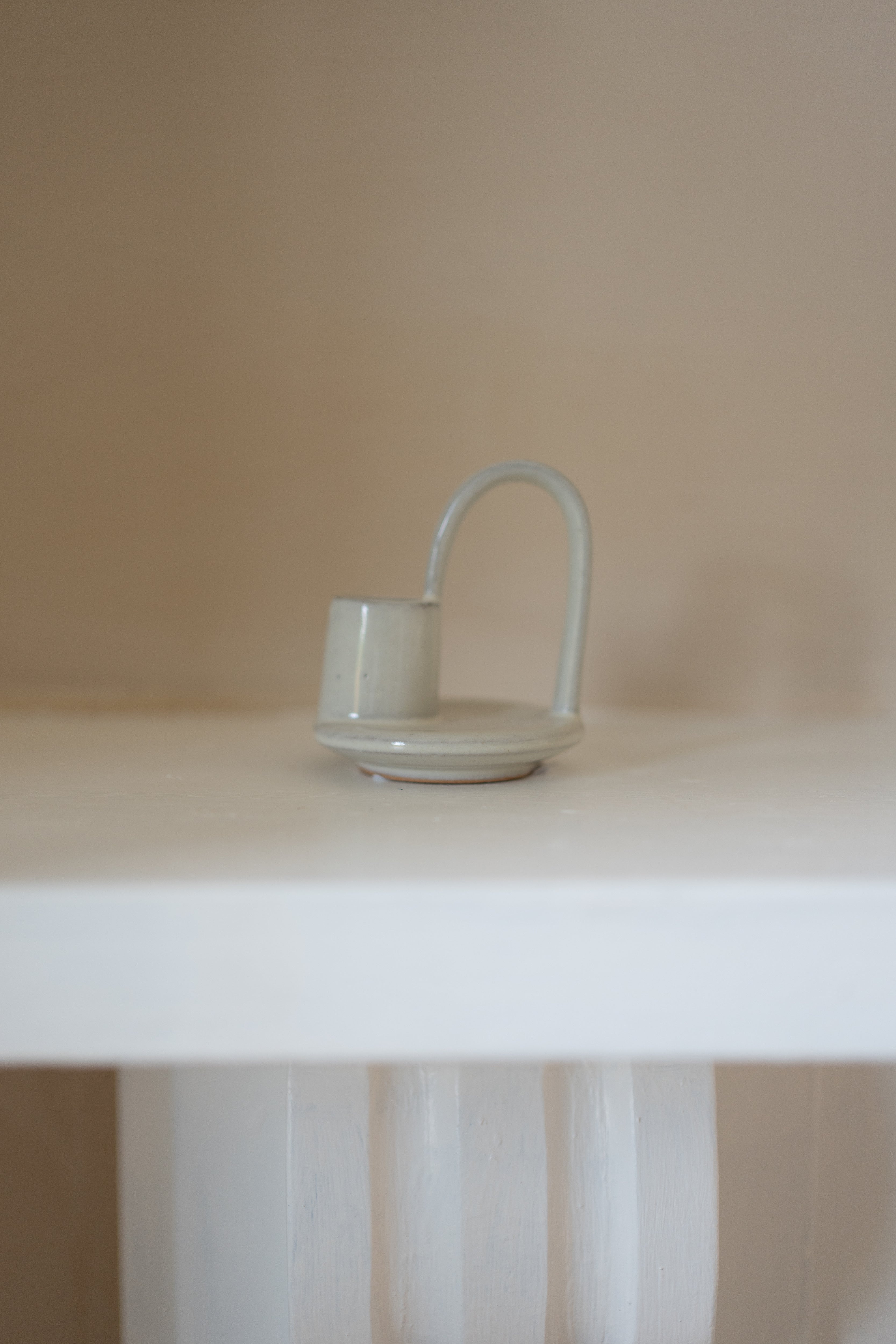 Wee Willy Winkee Candle Holder | Milk White