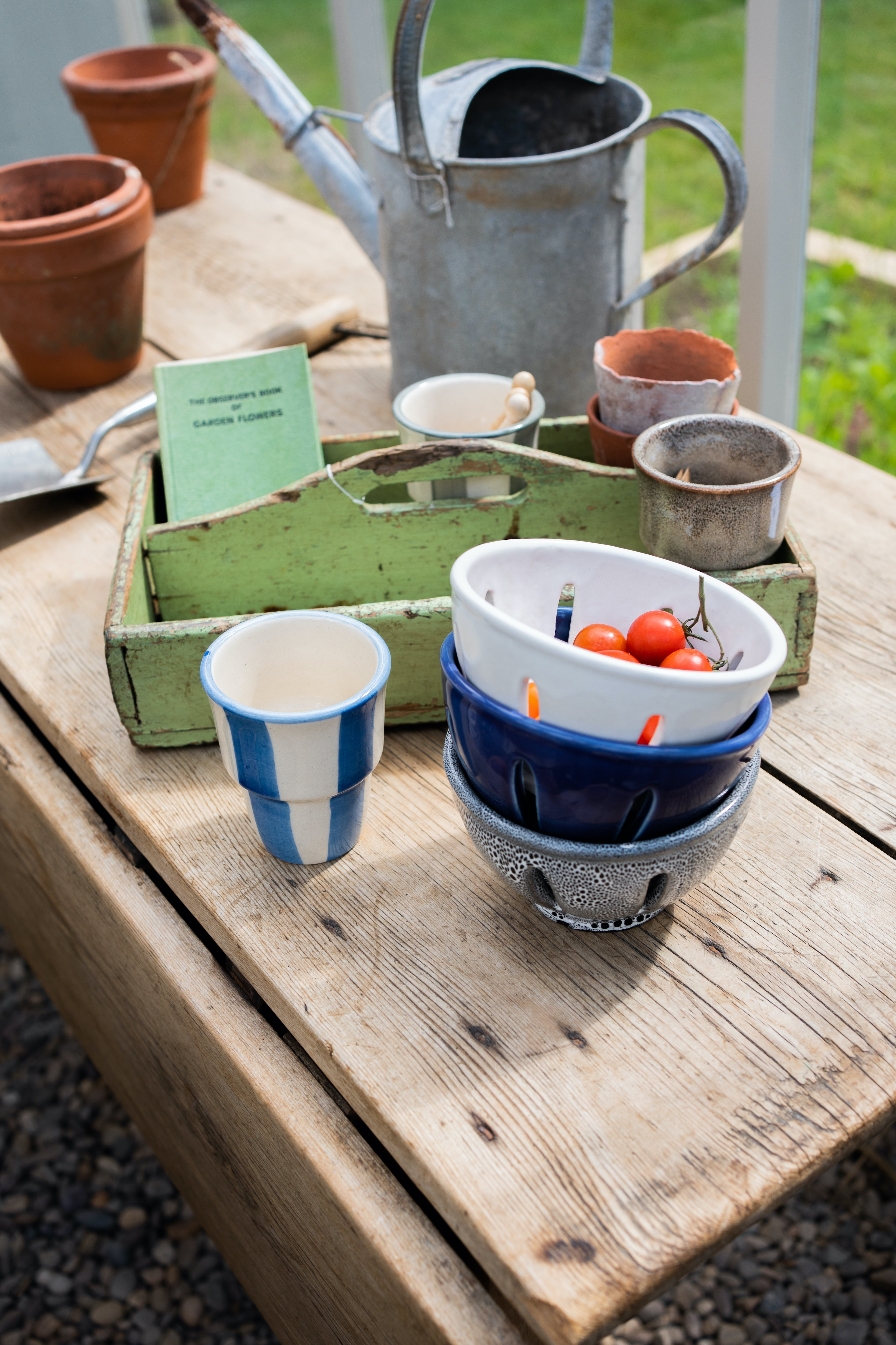 Washed Stripe Coffee Beaker | Ink