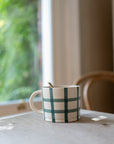 Gingham Check Mug - Forest