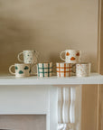 Gingham Check Mug - Ginger