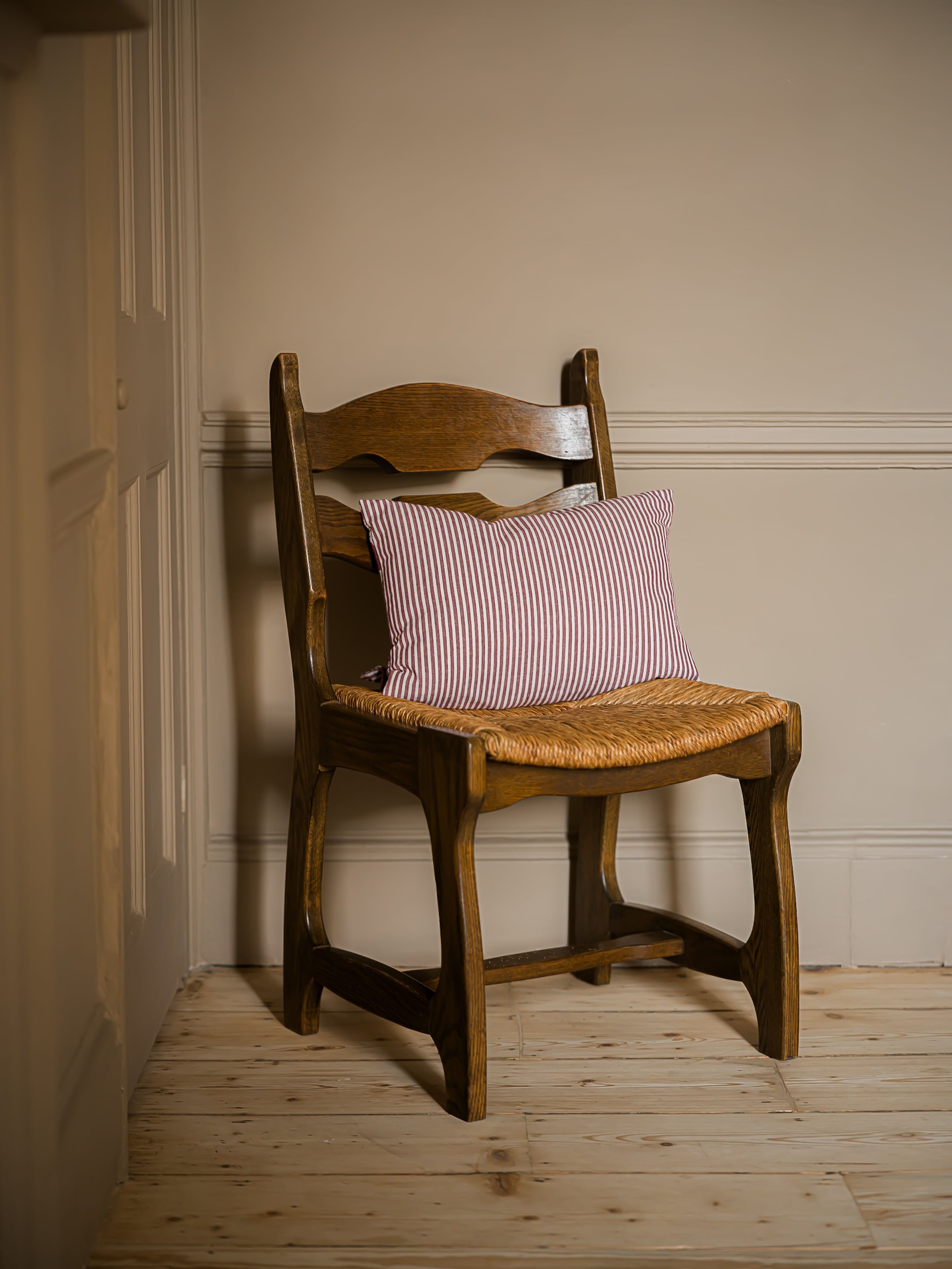 Reversible Hedgerow Berry and Stripe Cushion | Berry