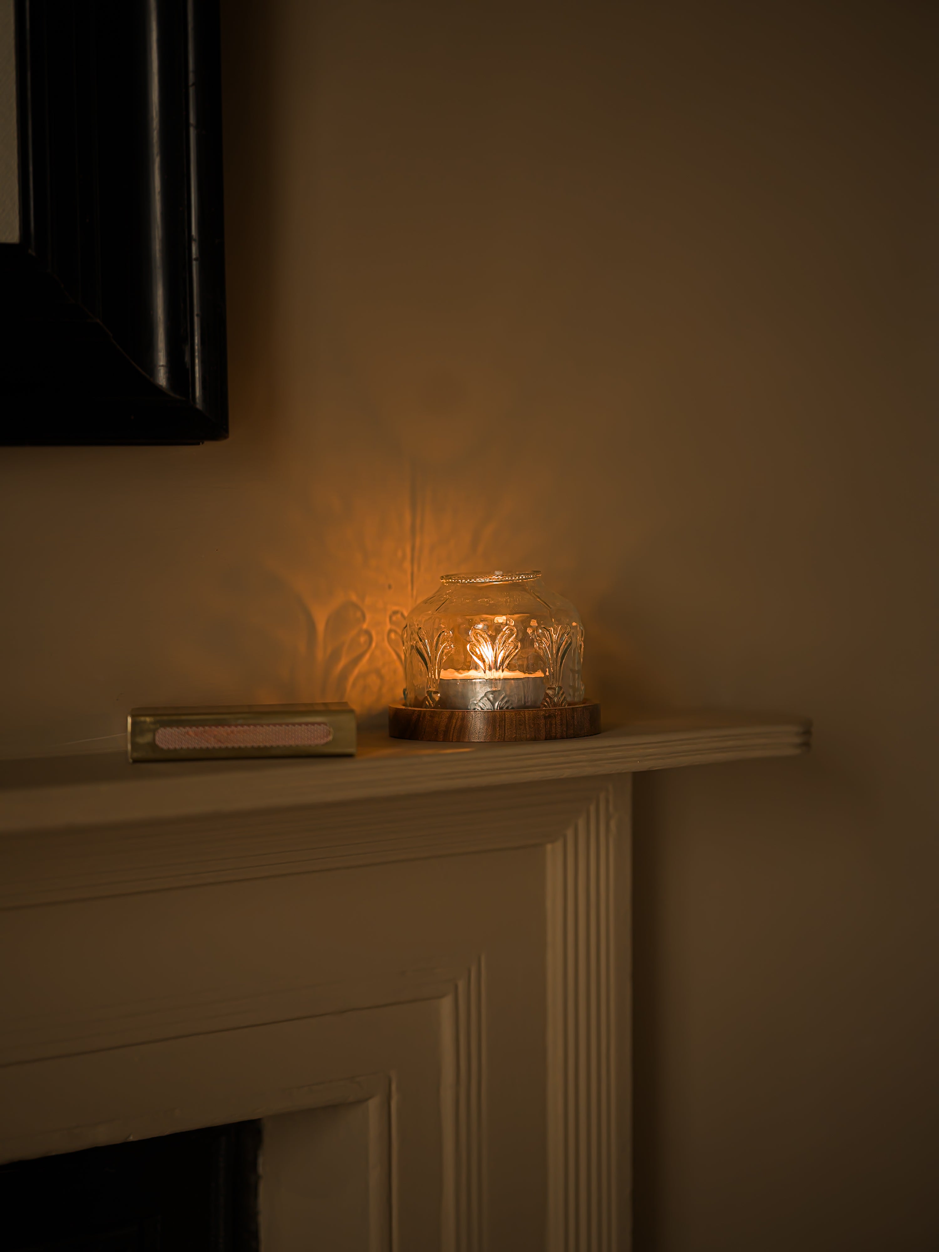 Art Deco Glass Candle Dome | Small