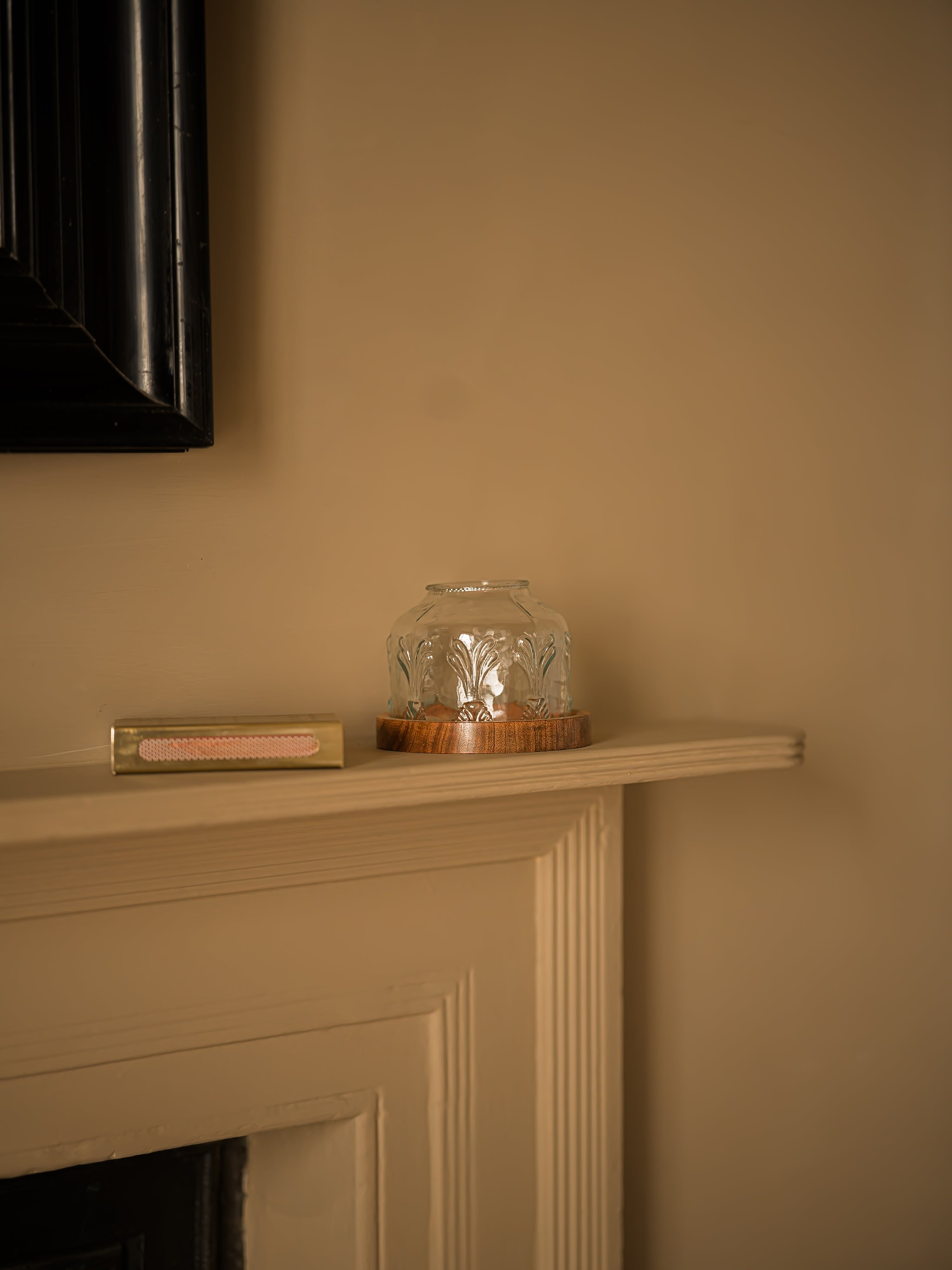 Art Deco Glass Candle Dome | Small