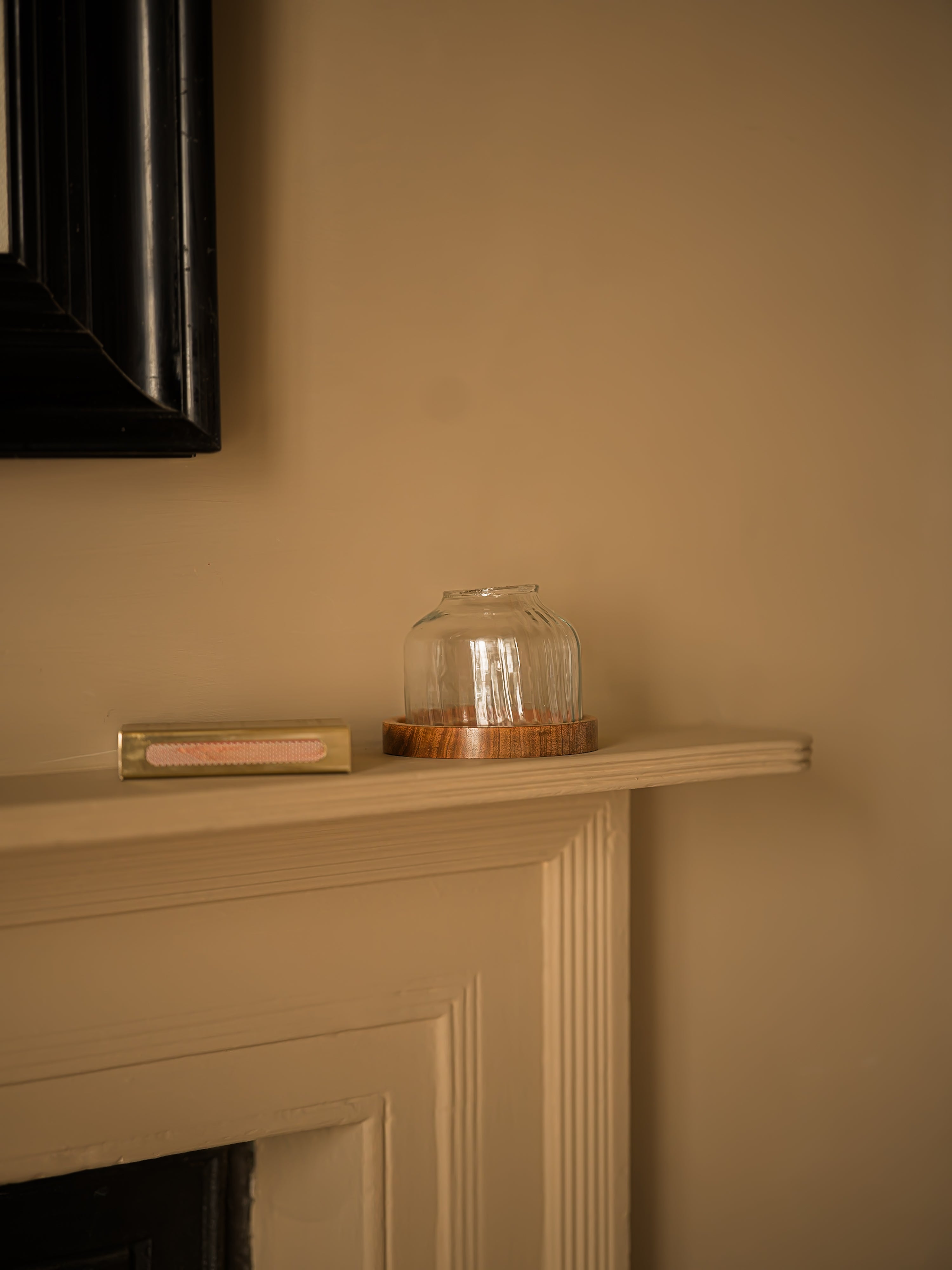 Reeded Glass Candle Dome | Small