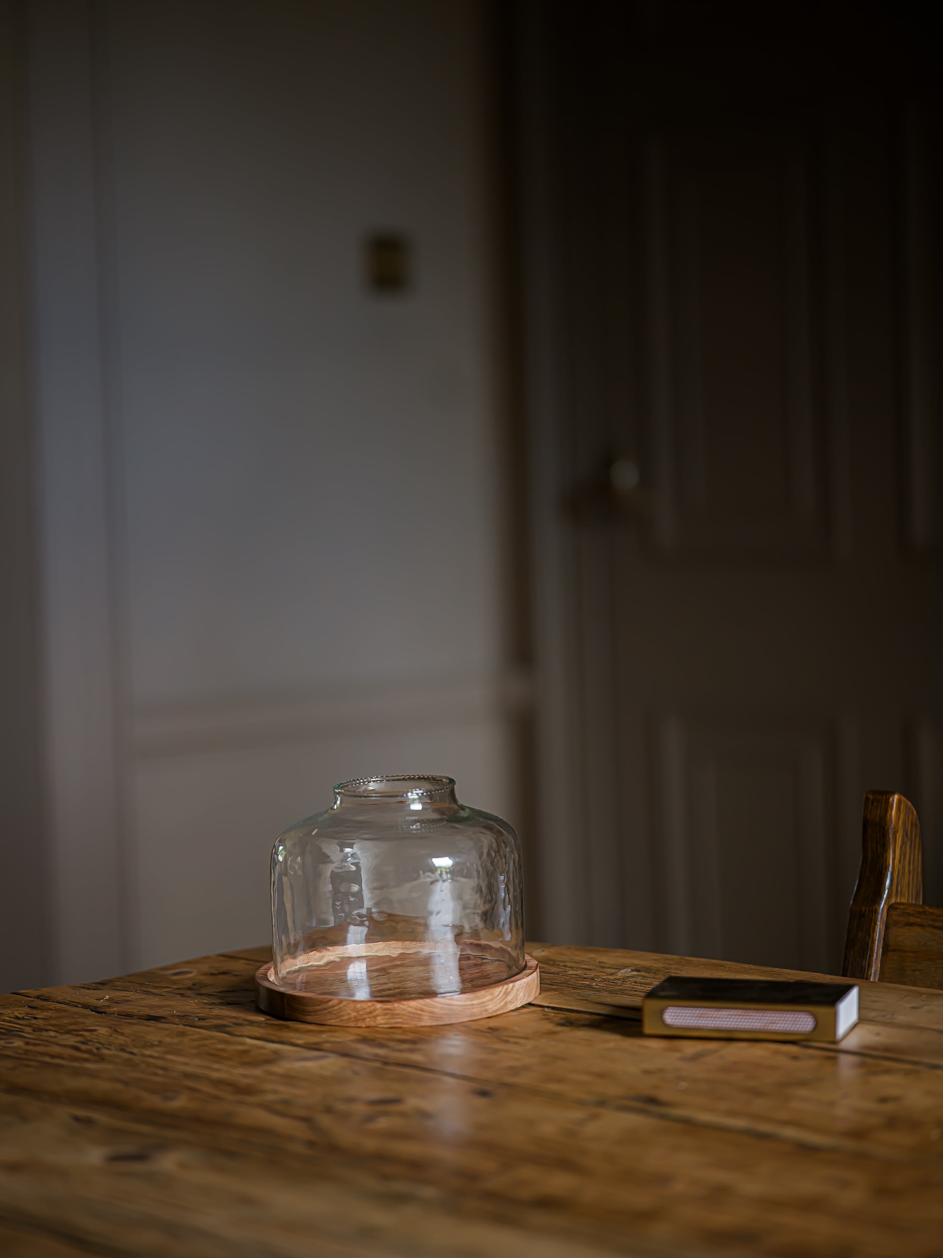 Hammered Glass Candle Dome | Large