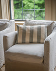 Reversible Chequerboard Cushion | Olive