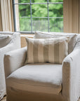 Reversible Chequerboard Cushion |  Taupe