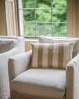 Reversible Chequerboard Cushion | Mustard Brown