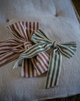 Large Stripe Bow - Winter Berry