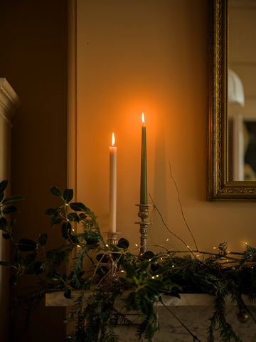 Enamel Candlestick Large - Taupe